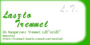 laszlo tremmel business card